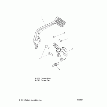 BRAKES, BRAKE PEDAL and REAR MASTER CYLINDER - V16GB36 ALL OPTIONS (800081)