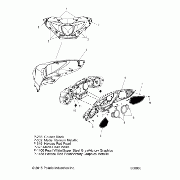 BODY, DASH AND FAIRING - V16DB/DW/TW36 ALL OPTIONS (800083)