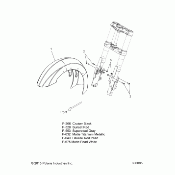 BODY, FENDER, FRONT - V16DB/DW/TW36 ALL OPTIONS (800085)