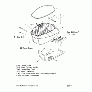 BODY, SADDLEBAG ASM., BIN - V16DB/DW/TW36 ALL OPTIONS (800087)