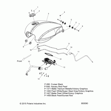 FUEL SYSTEM, FUEL TANK - V16DB/DW/TW36 ALL OPTIONS (800090)