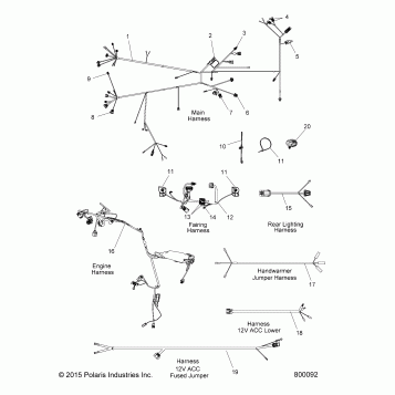 ELECTRICAL, WIRE HARNESSES - V16DB/DW/TW36 ALL OPTIONS (800092)