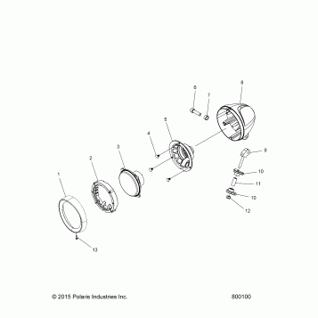 ELECTRICAL, HEADLIGHT - V16GB36 ALL OPTIONS (800100)