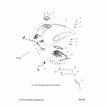 BODY, FUEL TANK - V16WB36/WW36 ALL OPTIONS (49VICFUEL15HB)