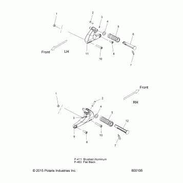 CHASSIS, FOOTPEGS - V17CHRAB ALL OPTIONS (800106)