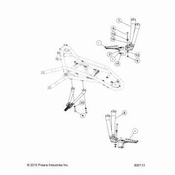 CHASSIS AND BODY, PASSENGER FOOTPEGS - V16EZBRRBB/CB (800113)