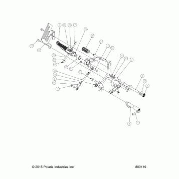 FINAL DRIVE, GEAR SHIFT CONTROL - V16EZBRRBB/CB (800119)