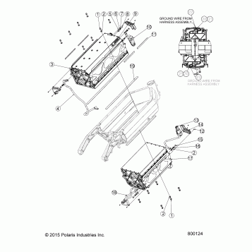 BATTERIES AND CHARGING SYSTEM, BATTERY MODULE MNTG. - V16EZBRRBB/CB (800124)