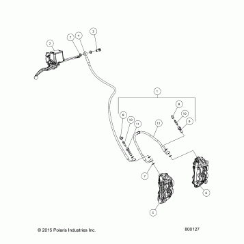 BRAKES, BRAKE LINE AND COMPONENTS, FRONT - V16EZBRRBB/CB (800127)