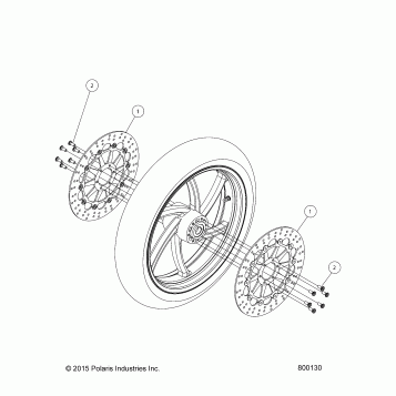 BRAKES, FRONT BRAKE ROTORS - V16EZBRRBB/CB (800130)