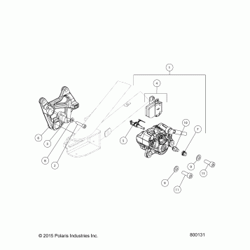 BRAKES, CALIPER, REAR - V16EZBRRBB/CB (800131)