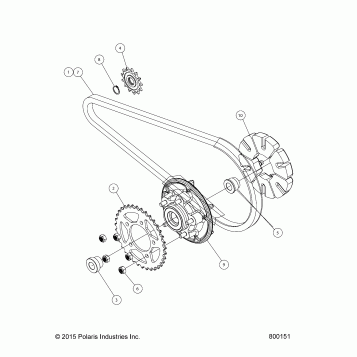 FINAL DRIVE, CHAIN AND SPROCKETS - V16EZBRRBB/CB (800151)