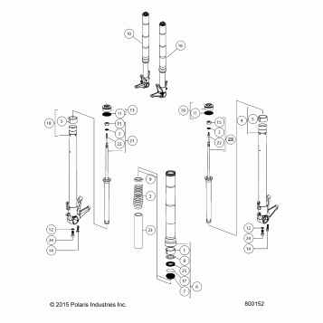 SUSPENSION, FORK ASSEMBLY - V16EZBRRBB/CB (800152)