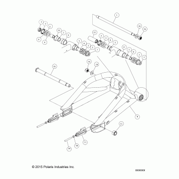 SUSPENSION, SWINGARM ASM. - V16EZBRRBB/CB (800159)