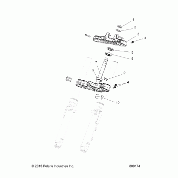 STEERING, UPPER AND LOWER CLAMPS - V17FTA/FTB ALL OPTIONS (800174)