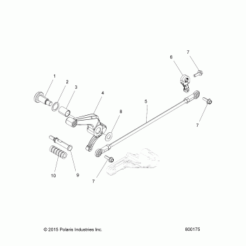 DRIVE TRAIN, SHIFT PEDAL and LINKAGE - V17FTA/FTB ALL OPTIONS (800175)