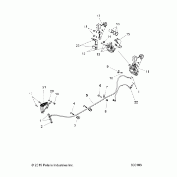 BRAKES, REAR ASM. - V17FTA/FTB ALL OPTIONS (800186)