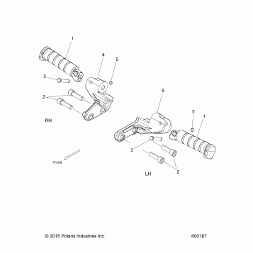 CHASSIS, FOOTPEGS - V17FTA/FTB ALL OPTIONS (800187)
