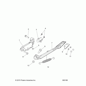 CHASSIS, SIDE STAND - V17FTA/FTB ALL OPTIONS (800188)
