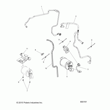 FUEL SYSTEM, EVAP SYSTEM, CALIFORNIA ONLY - V17FTA/FTB (800191)