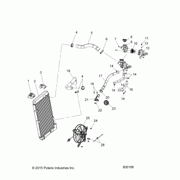 ENGINE, COOLING ASM. 1 - V17FTA/FTB ALL OPTIONS (800196)