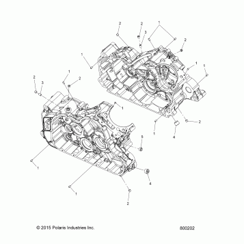 ENGINE, CRANKCASE, PLUGS/DOWELS - V17FTA/FTB ALL OPTIONS (800202)