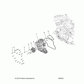ENGINE, COVER ASM., STATOR  - V17FTA/FTB ALL OPTIONS (200203)