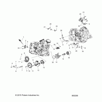 ENGINE, OIL SYSTEM - V17FTA/FTB ALL OPTIONS (800206)