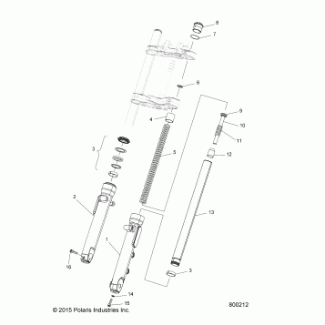 SUSPENSION, FRONT FORKS - 17FTA/FTB ALL OPTIONS (800212)