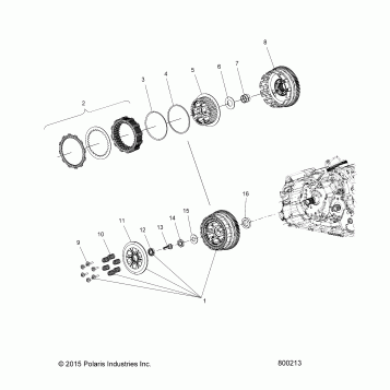 DRIVE TRAIN, CLUTCH - V17FTA/FTB ALL OPTIONS (800213)
