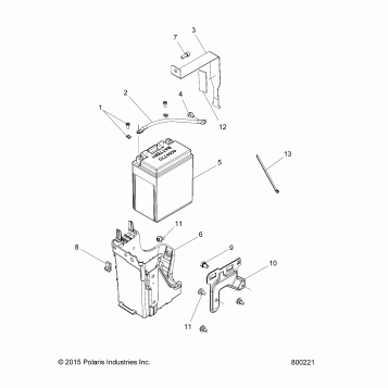 ELECTRICAL, BATTERY - V17FTA/FTB ALL OPTIONS (800221)