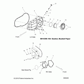 ENGINE, SIDE COVERS - V17CGAA/CGBA ALL OPTIONS (800228)
