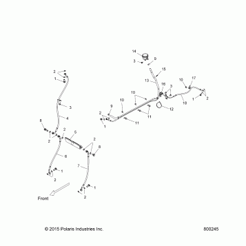 BRAKES, BRAKE LINES and RESERVOIR - V17CHRAB ALL OPTIONS (800245)