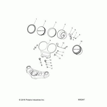 ELECTRICAL, SPEEDOMETER/TACH - V17CHRAB ALL OPTIONS (800247)