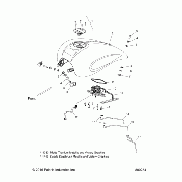 BODY, FUEL TANK - V17CGAA/CGBA ALL OPTIONS (800254)