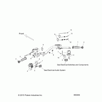 STEERING, HANDLEBAR CONTROLS - V17VTAAV ALL OPTIONS (800264)