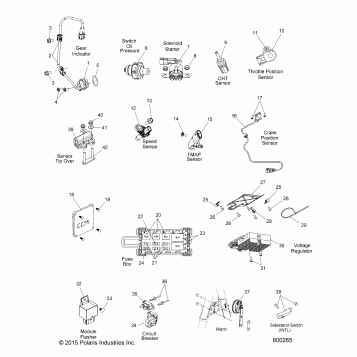 ELECTRICAL, SWITCHES, SENSORS and COMPONENTS - V17CGAA/CGBA ALL OPTIONS (800265)