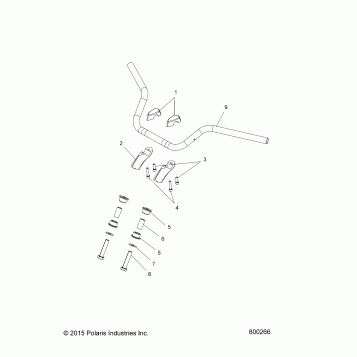 STEERING, HANDLEBAR MOUNTING - V17CVBAB ALL OPTIONS (800266)