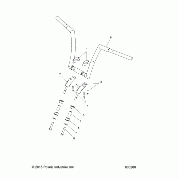STEERING, HANDLEBAR MOUNTING - V17CWAAB/CWBAB ALL OPTIONS (800268)