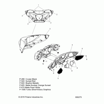 BODY, DASH AND FAIRING - V17XDAAA/XTAAA ALL OPTIONS (800275)
