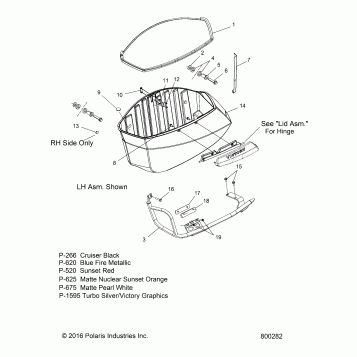 BODY, SADDLEBAG ASM., BIN - V17XDAAA/XTAAA ALL OPTIONS (800282)