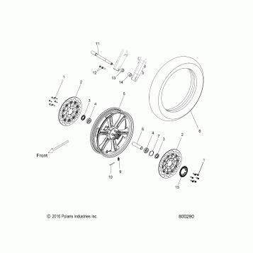 WHEELS, FRONT, CAST - V17XDAAA/XTAAA ALL OPTIONS (800290)