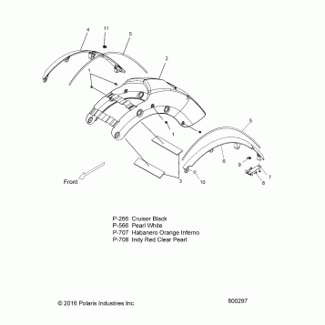 BODY, FENDER, REAR - V17XMA/XMX ALL OPTIONS (800297)