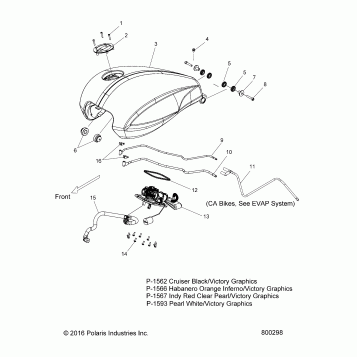 FUEL SYSTEM, FUEL TANK - V17XMA/XMX ALL OPTIONS (800298)