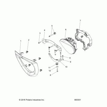 ELECTRICAL, HEADLIGHT w/FAIRING - V17XMA/XMX ALL OPTIONS (49VICHEADLIGHTFRG12CC)