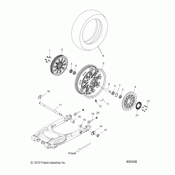 WHEELS, REAR - V17XMA/XMX ALL OPTIONS (800306)