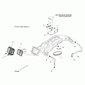 ENGINE, AIR INTAKE - V08SB36/SD36 ALL OPTIONS (49VICAIRINTAKE08V)