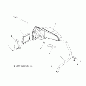 ENGINE, AIR INTAKE SYSTEM - V10XB36DAP/LKP/XC36DN ALL OPTIONS (49VICAIRINTAKE10VGS)