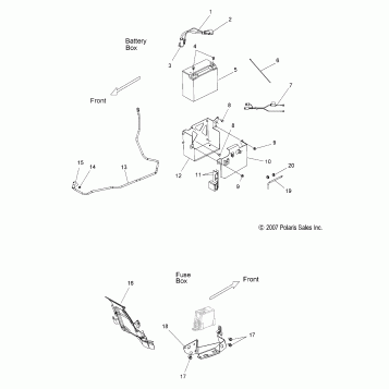 ELECTRICAL, BATTERY and FUSE BOX - V08BC26/XB26 ALL OPTIONS (49VICBATTERYBOX08VEGAS)