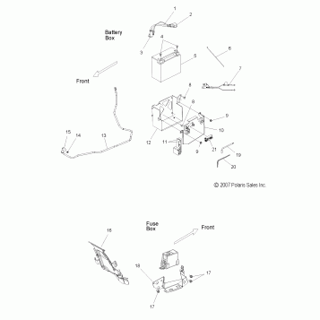 ELECTRICAL, BATTERY and FUSE BOX - V09AB26/GB26/LB26 ALL OPTIONS (49VICBATTERYBOX09VEGAS)